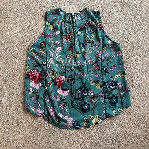 Floral Green Women's Tank